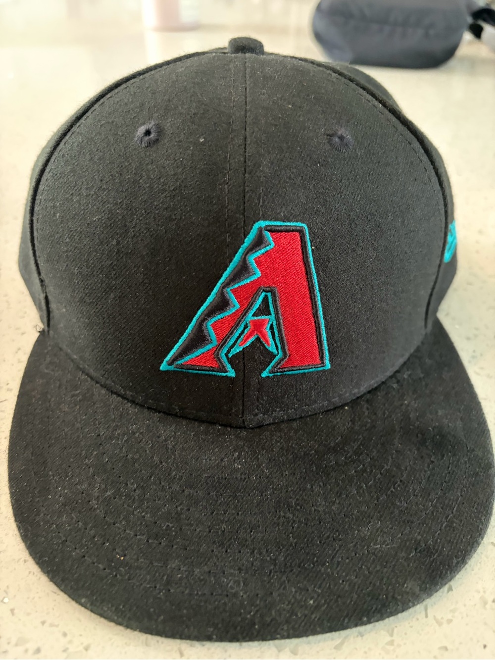 New Era Black Cap with Red & Teal Arizona 'A' Logo